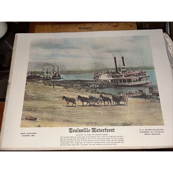 VTG 1970s WKPC University of Louisville Photo Archives Riverboat Waterfront - Picture 1 of 4